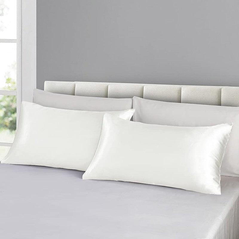 2X Satin Pillow Case Bedroom Pillowcase Cushion Covers Home Decor Luxury Slip - Coffee