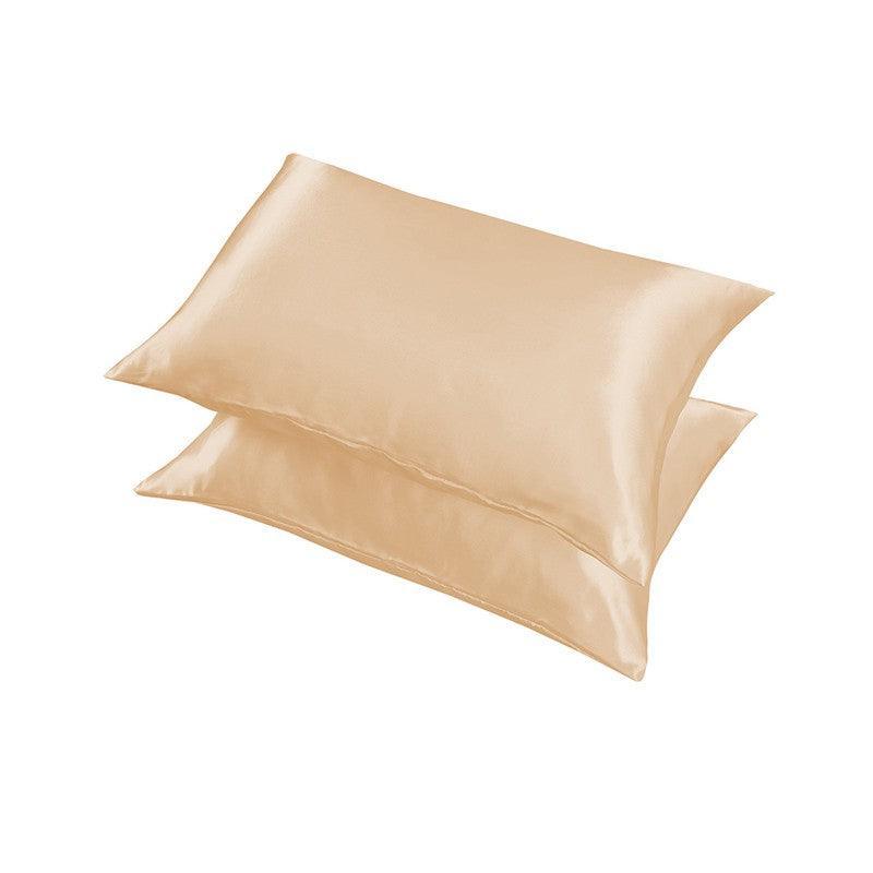 2X Satin Pillow Case Bedroom Pillowcase Cushion Covers Home Decor Luxury Slip - Coffee