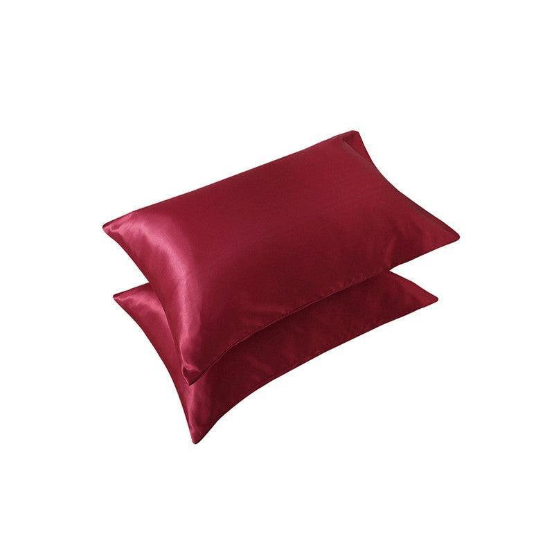 2X Satin Pillow Case Bedroom Pillowcase Cushion Covers Home Decor Luxury Slip - Coffee