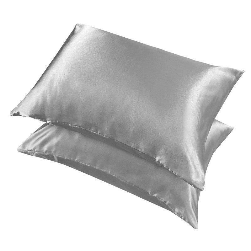 2X Satin Pillow Case Bedroom Pillowcase Cushion Covers Home Decor Luxury Slip - Coffee