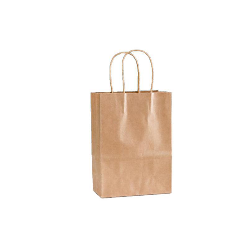 20pcs Small Kraft Paper Gift Bags with Handles for Shopping Party Favour - Dark Purple