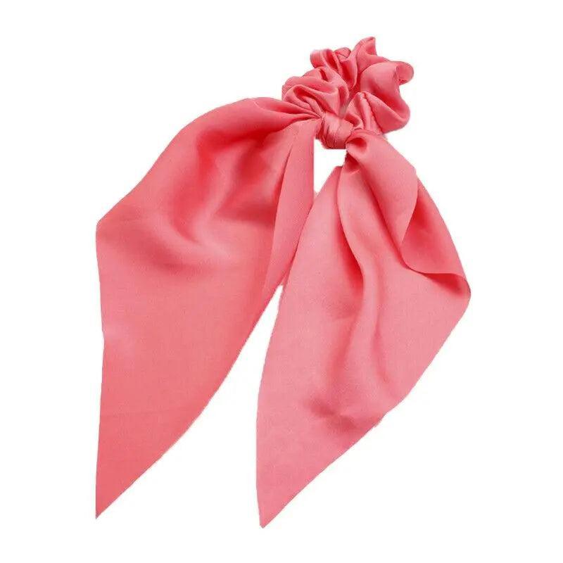 Chiffon Ponytail Scarf Bow Elastic Hair Rope Tie Scrunchies Ribbon Hair Bands - 12