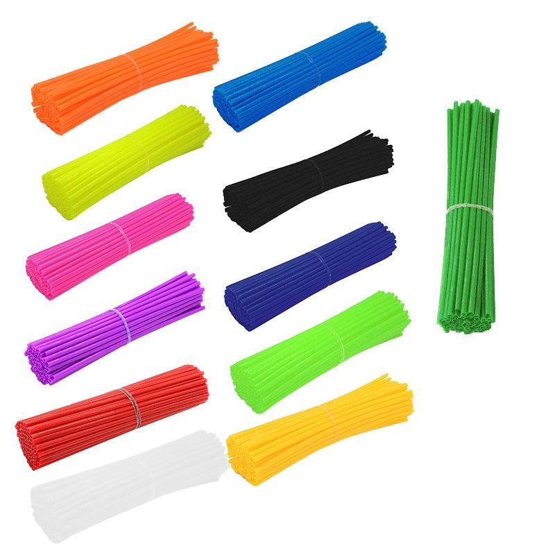 72PCS Wheel Spoke Wrap Sleeves Mountain Bike Bicycle Mtb Wraps Skins Covers - Light Blue