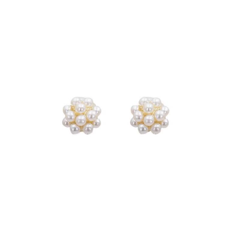 Fashion Pearl Wedding Earrings Zircon Cherry Stud Pearl Earrings for Women - Cherry