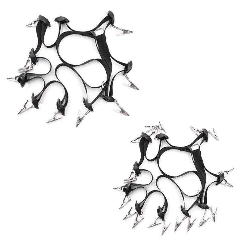 Over Door Hat Rack Baseball Cap Holder Storage Strap with Clips Closet Organizer - 10 Clips