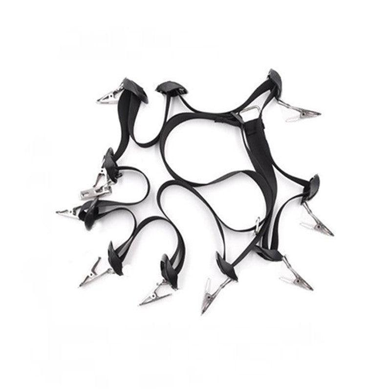 Over Door Hat Rack Baseball Cap Holder Storage Strap with Clips Closet Organizer - 10 Clips