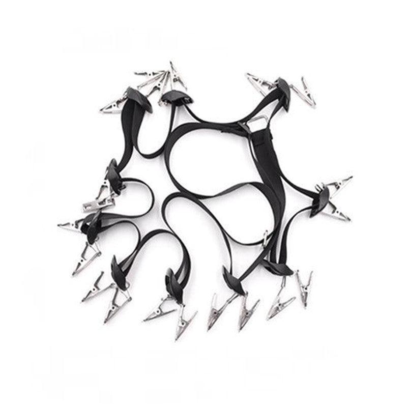 Over Door Hat Rack Baseball Cap Holder Storage Strap with Clips Closet Organizer - 20 Cips