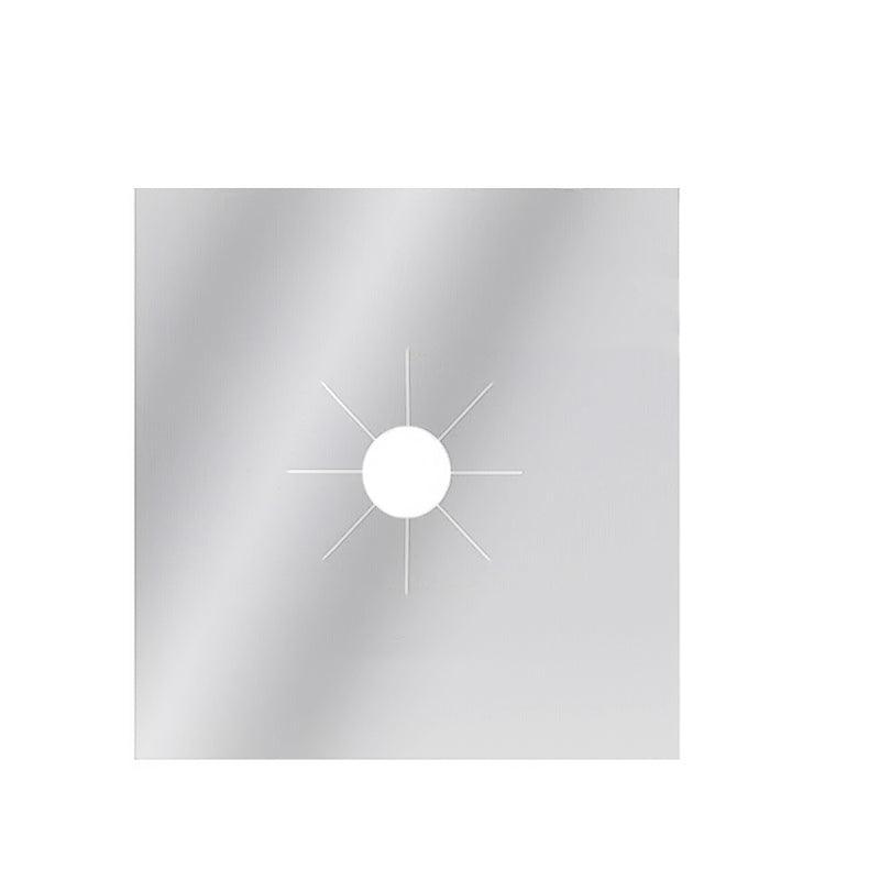 4 Pcs Reusable Stove Clean Mat Reusable Gas Oil Protector Liner Burner Cover Au - 4 PCS Silver