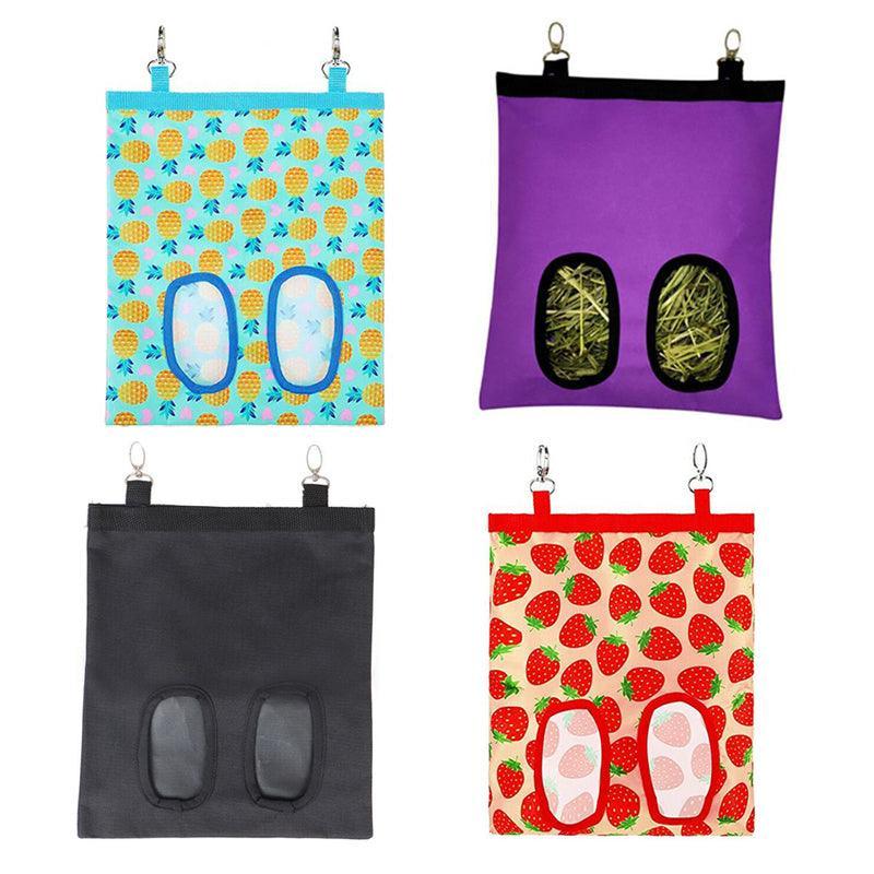 Hay Bag Guinea Pig Rabbit Feeding Bag Animal Hay Feeder Bag Hanging Feeder - Yellow