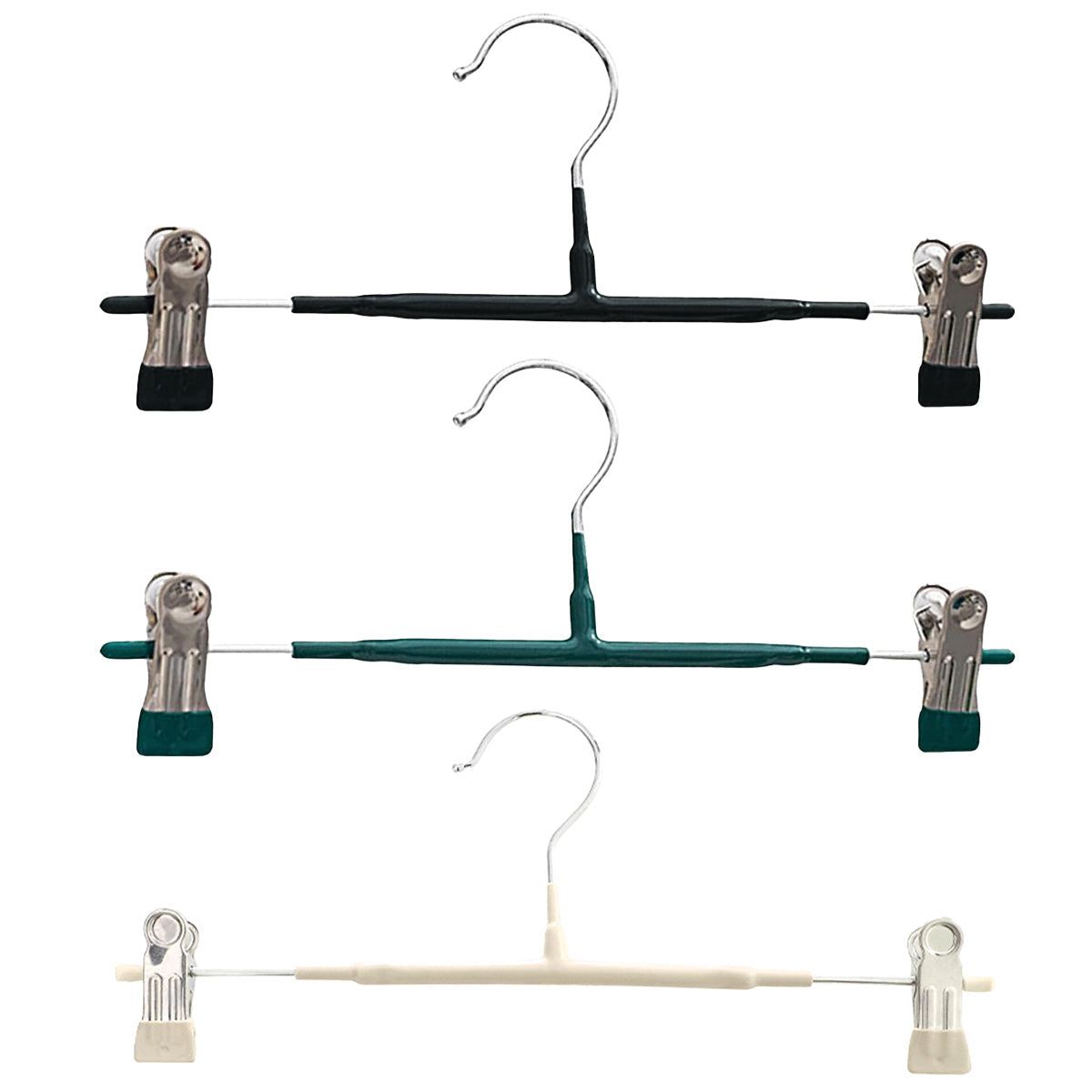 10pcs Home Wardrobe Pant Rack Hanging Trouser Organizer Clothes Hanger - Green