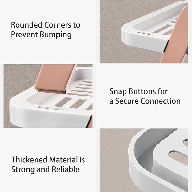 2/3 Tier Removable Shoe Rack Folding Storage Shelf Simple Space Saving Organizer - 2Tier-Pink