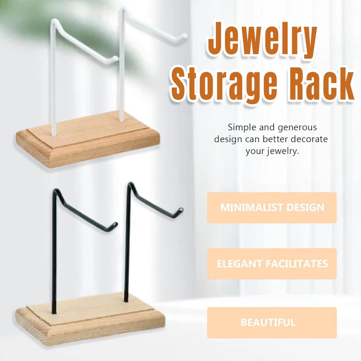 Iron Earrings Display Rack Jewellery Holder Hanging Keychain Bracelet Shelf - White