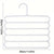 5pcs 5 Tier Trouser Rack Multifunctional Hanging Wardrobe Scarf Tie Hanger Set - Blue