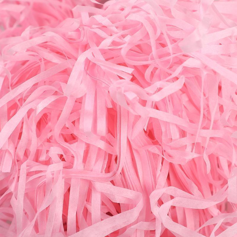 500g Colorful Raffia Paper Shreds Gift Box Filler Decorative Packaging - 5Packs-Beige