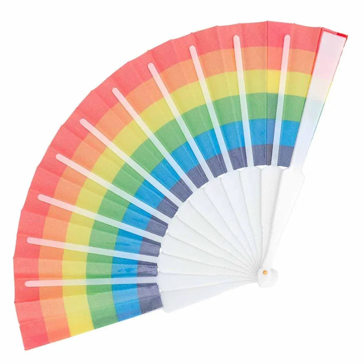 6-Piece Rainbow Folding Hand Fan Set
