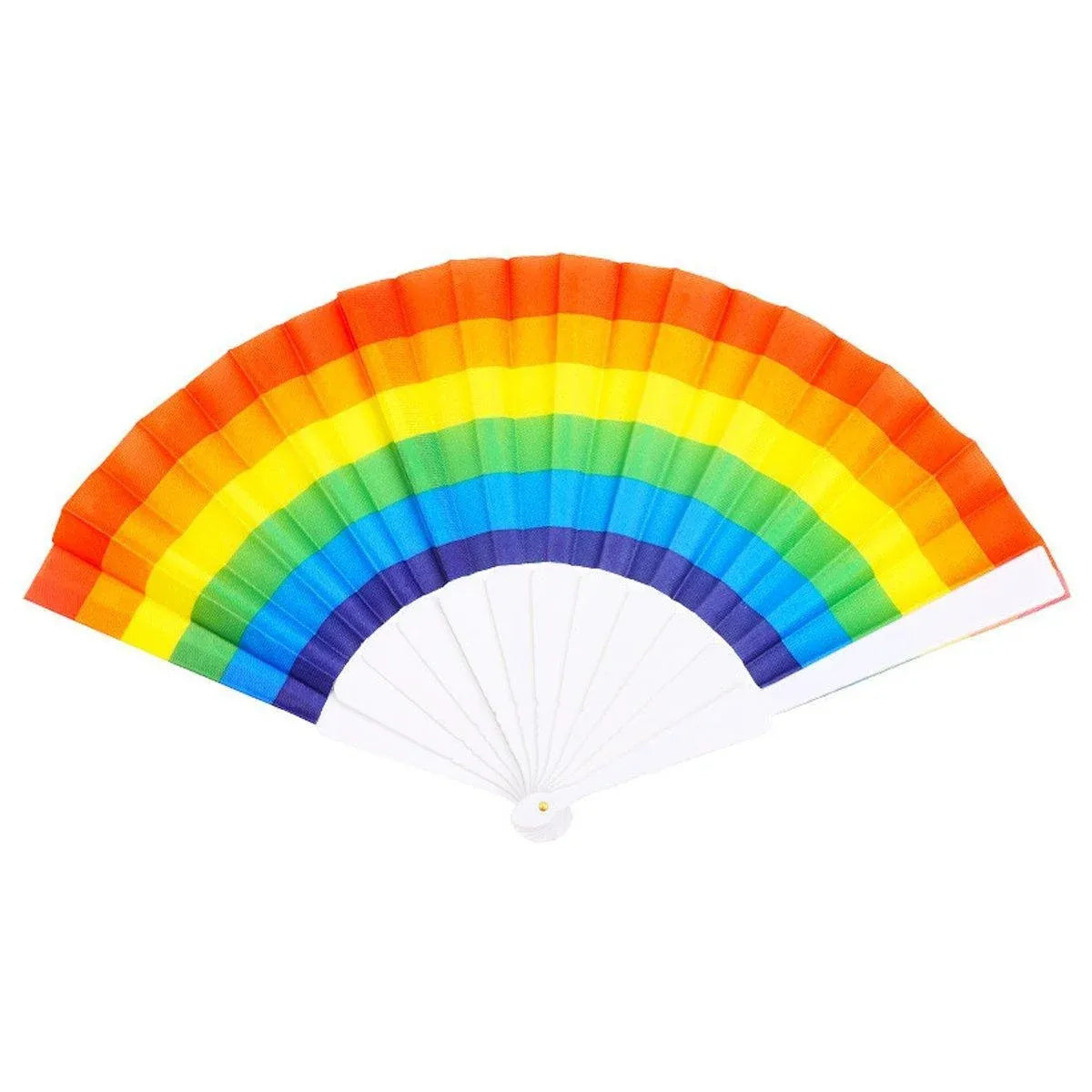 6-Piece Rainbow Folding Hand Fan Set