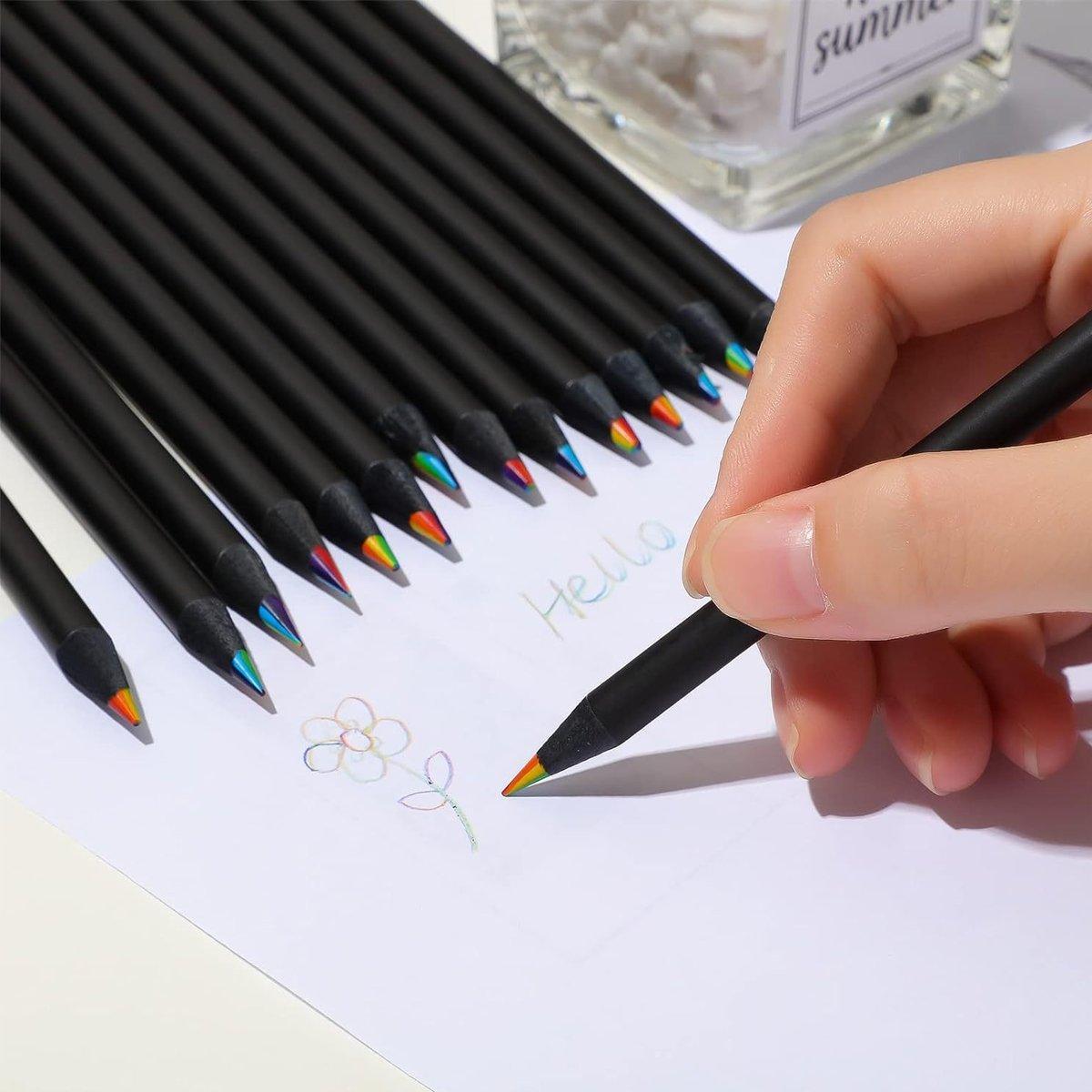 Rainbow Colour Pencils Multicolour Gradient Drawing Pencils for Students