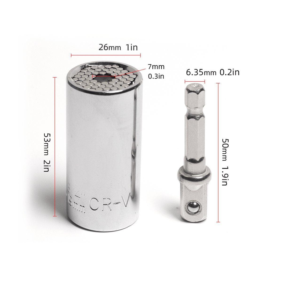 2PACK Universal Socket Grip Multi-Function Ratchet Wrench Power Drill Tool Gift