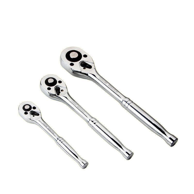 1/4" 3/8" 1/2" Quick Release Ratchet Wrench Handle - Heavy Duty - 16*245*42MM