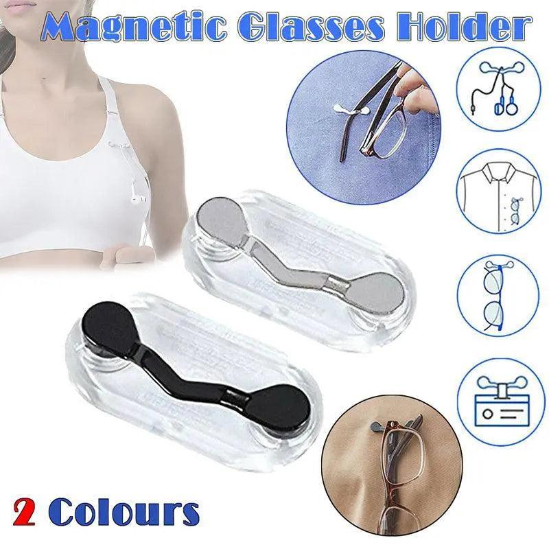 Strong Grip Eyewear Clip Holder Brooch for Glasses and Sunglasses - Black