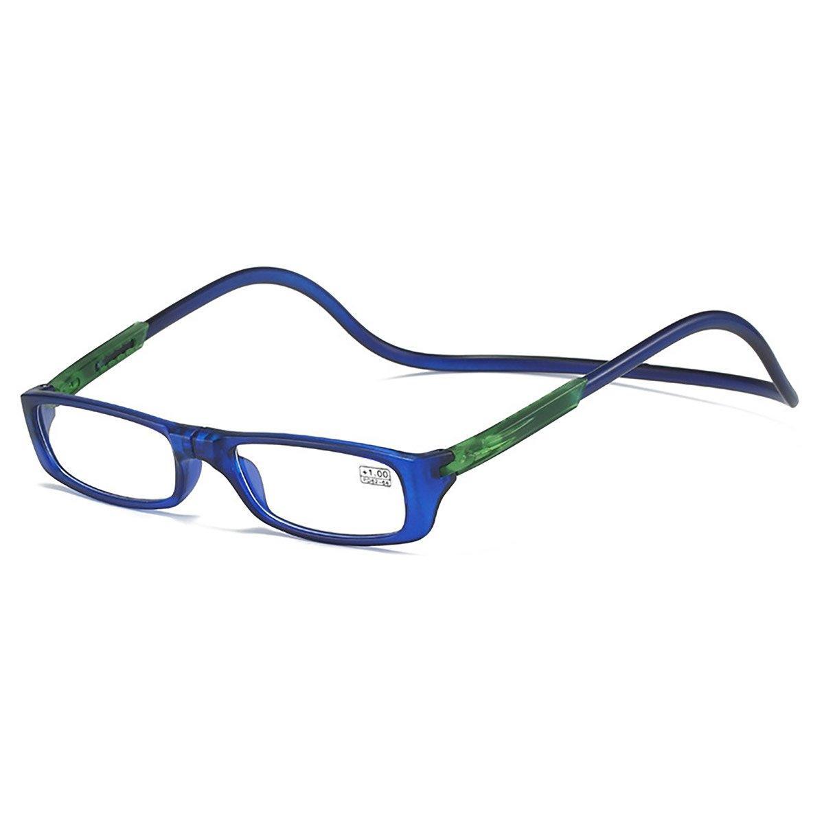 Folding Reading Glasses for Elderly Convenient Neck Hanging Portable Eyewear - Black-150