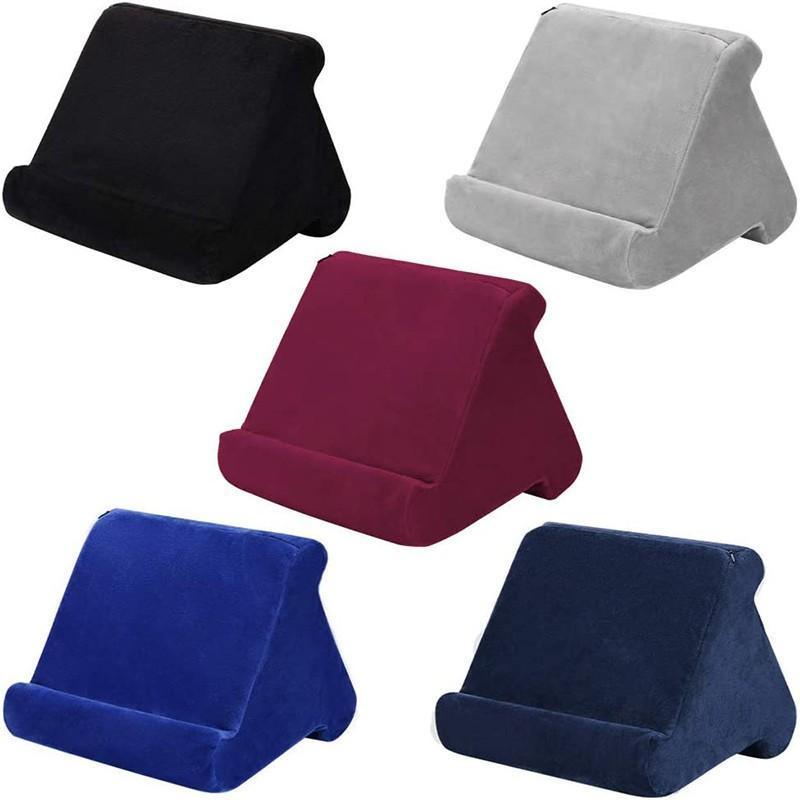 Tablet Pillow Stands For iPad Book Reader Holder Rest Laps Reading Cushion - Blue