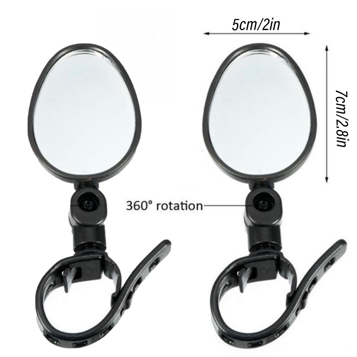 2pcs Bike Rear View Mirrors Adjustable Mountain Bike Handlebar Mirrors Cycling