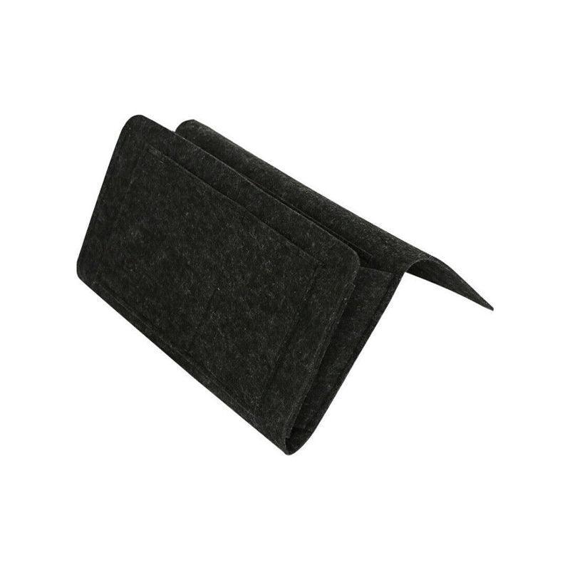 Storage Bag Hanging Sofa Bedside Organizer Caddy Pocket Bed Phone Book Holder Au - Black