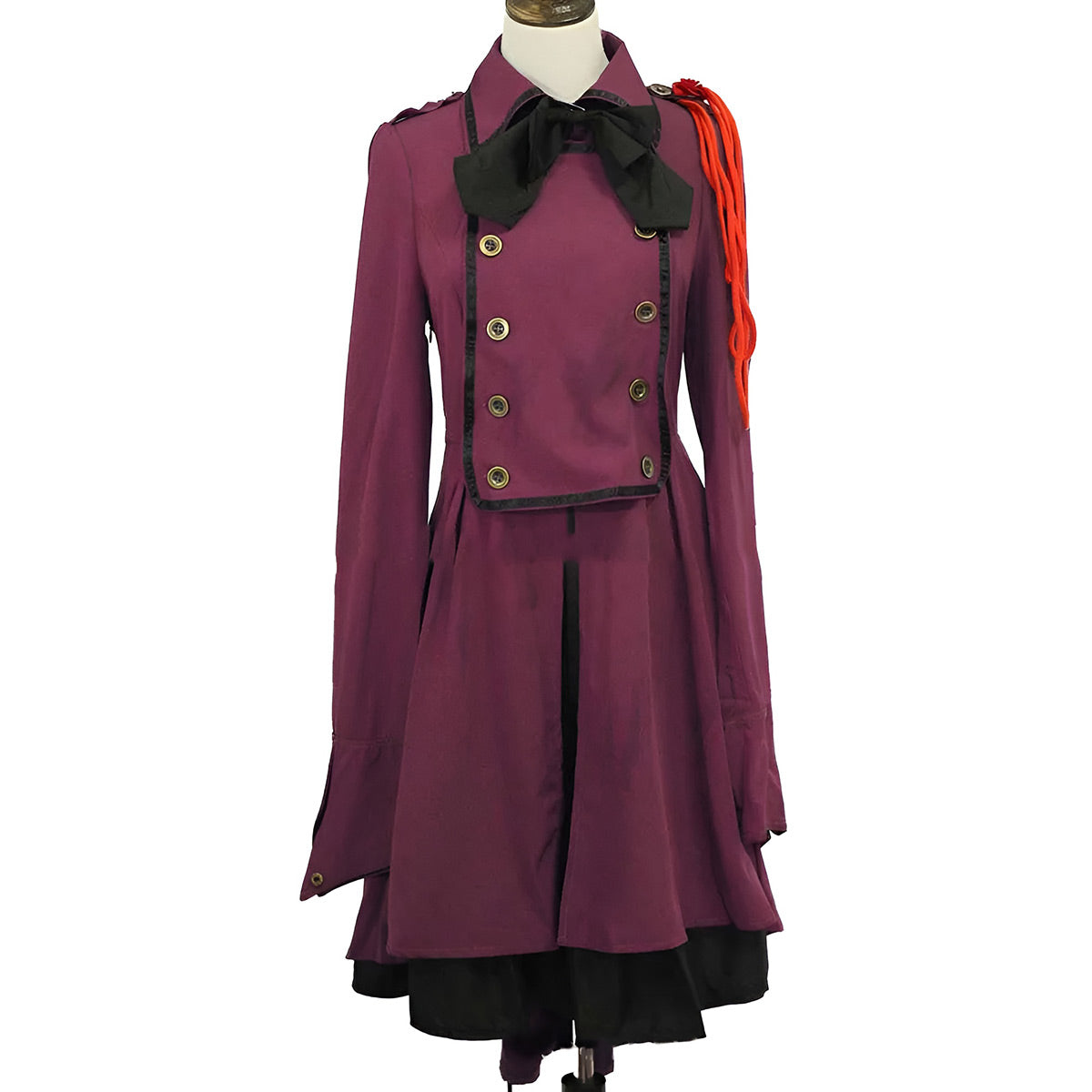 Gothic Renaissance Dress Ruffled Long Sleeve Medieval Cosplay Steampunk Gown - L
