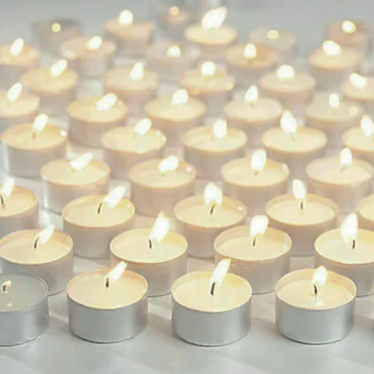 Tealight Candles 10 or 50 Pack Unscented Long Burning for Wedding Party Decor - Red- 4 Hours50PCS
