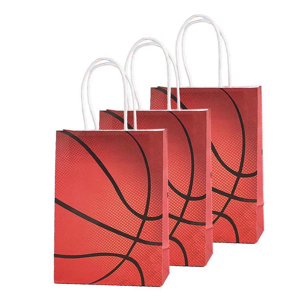 30PCS Fashion Ball Kraft Paper Gift Bag Festivals gift tote bag Party Favor Bag - Red-Tennis-Ball-30pcs