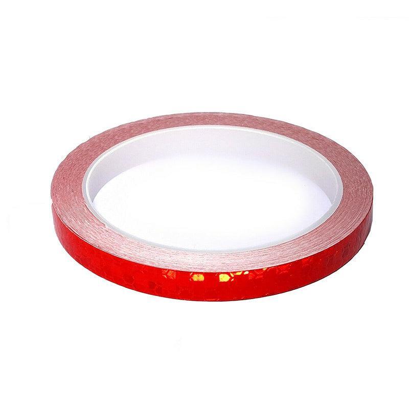 8m Reflective Tape for Bikes Cars Motorcycles Waterproof High Visibility Strip - Red-White