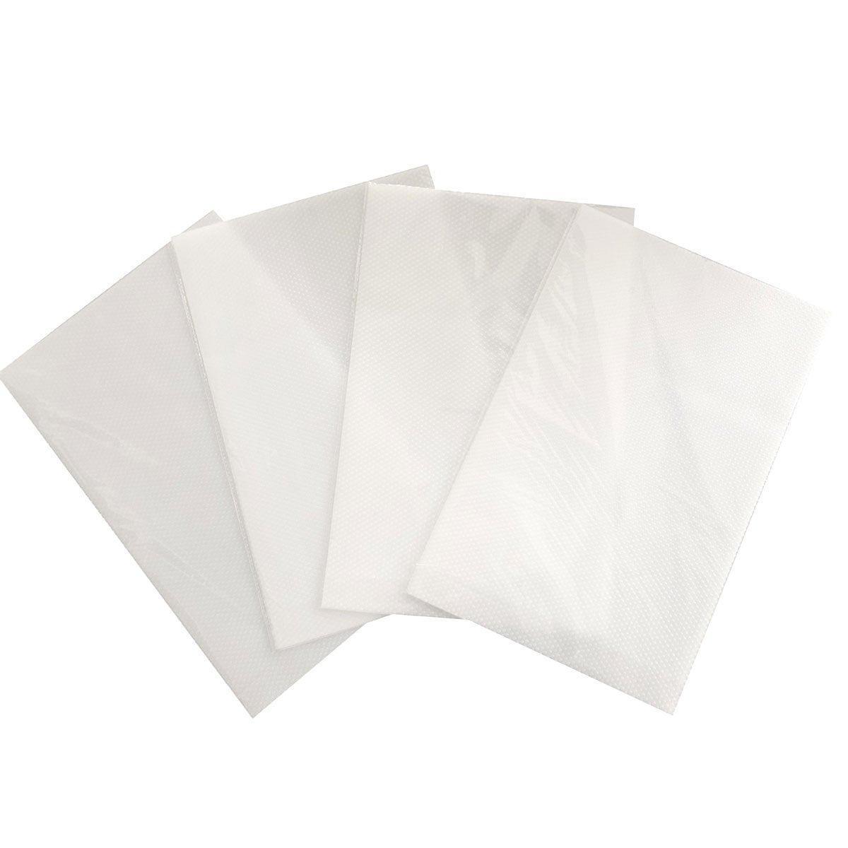 4PCS Cuttable Kitchen Anti-slip Mat Anti-fouling Refrigerator Drawer Liner Mat - White