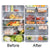 2PCS Adjustable Fridge Drawer Storage Box Under Shelf Refrigerator Organizer