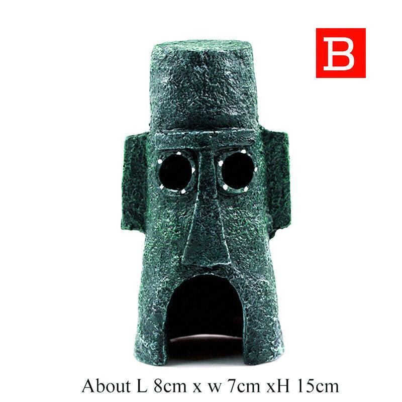 For Alien Spongebob Pineapple House Hole Fish Tank Decoration Aquarium Ornament - Plankton House