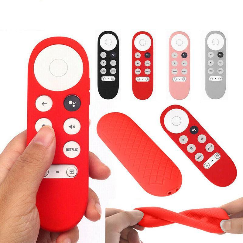 Silicone Case Protective Cover Shell For Google Chromecast Tv 2020 Voice Remote - Black