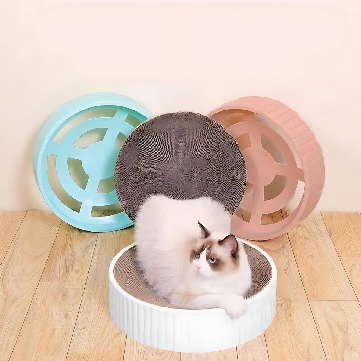 2In1 Cat Scratching Board Round Cat Scratcher Pad Lounge Bed Bowl Pet Sofa House - Replacement Pad