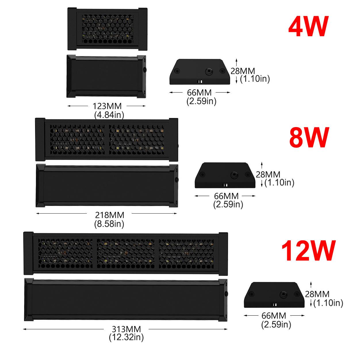 Reptile UVB Lamps Adjustable LED Light for Reptile Tanks Pet Lighting System - 4W