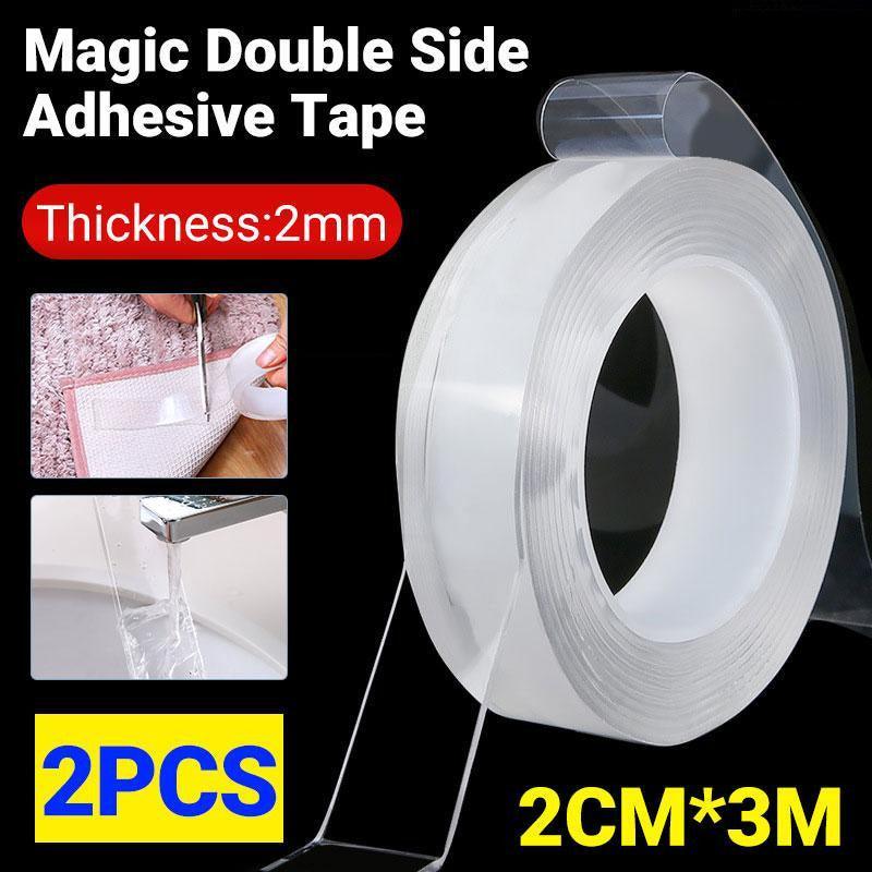 20mm Reusable Double Side Nano Tape Trackless Clear Adhesive Invisible Anti-Slip
