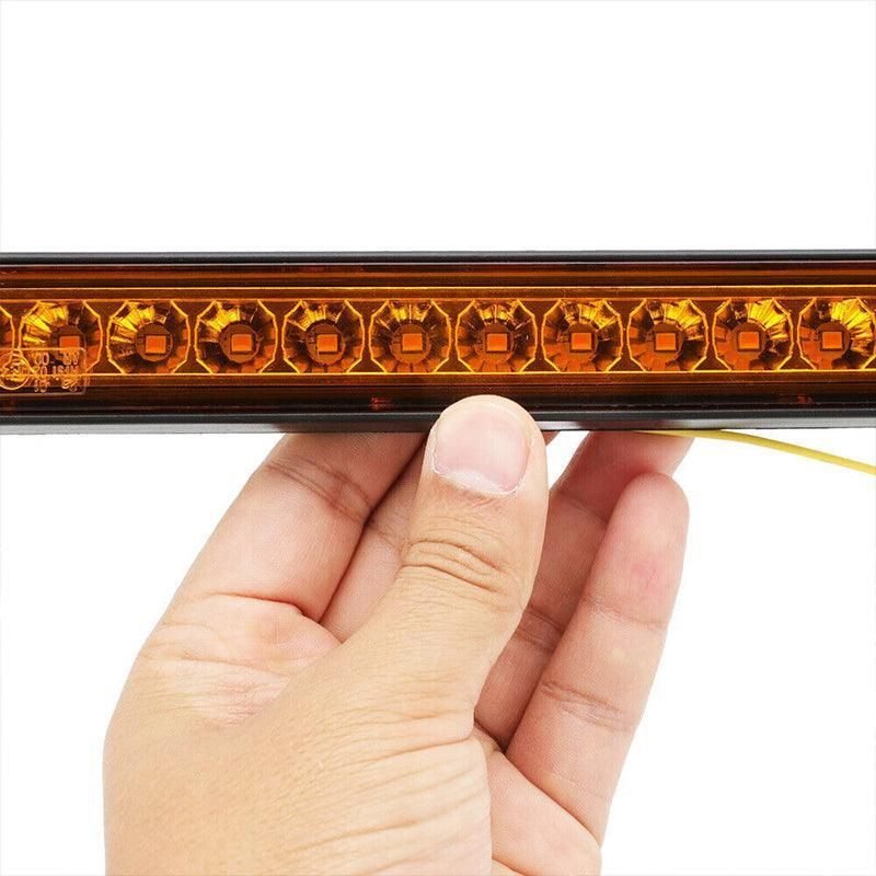 2PCS 15 LED Tail Lights Ultra Slim Trailer Truck Ute Brake Indicator Lamps