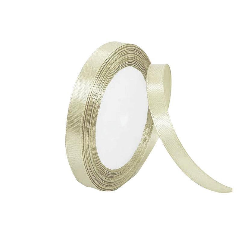 10mm Width Satin Hair Ribbon Wedding Party Decoration Gift Banquet 3m - Coffee