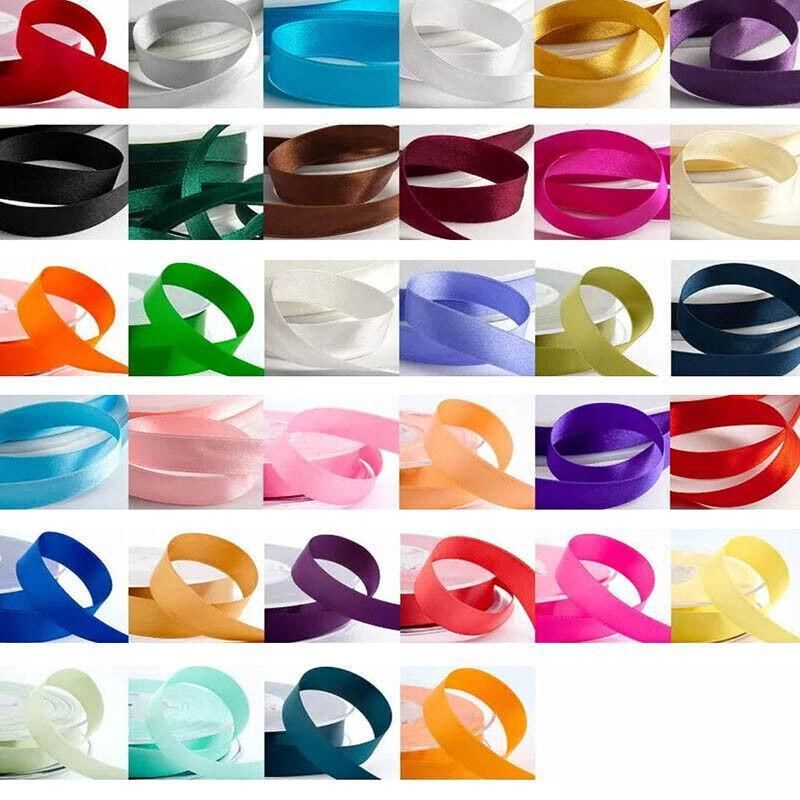 10mm Width Satin Hair Ribbon Wedding Party Decoration Gift Banquet 3m - Deep Rose Red