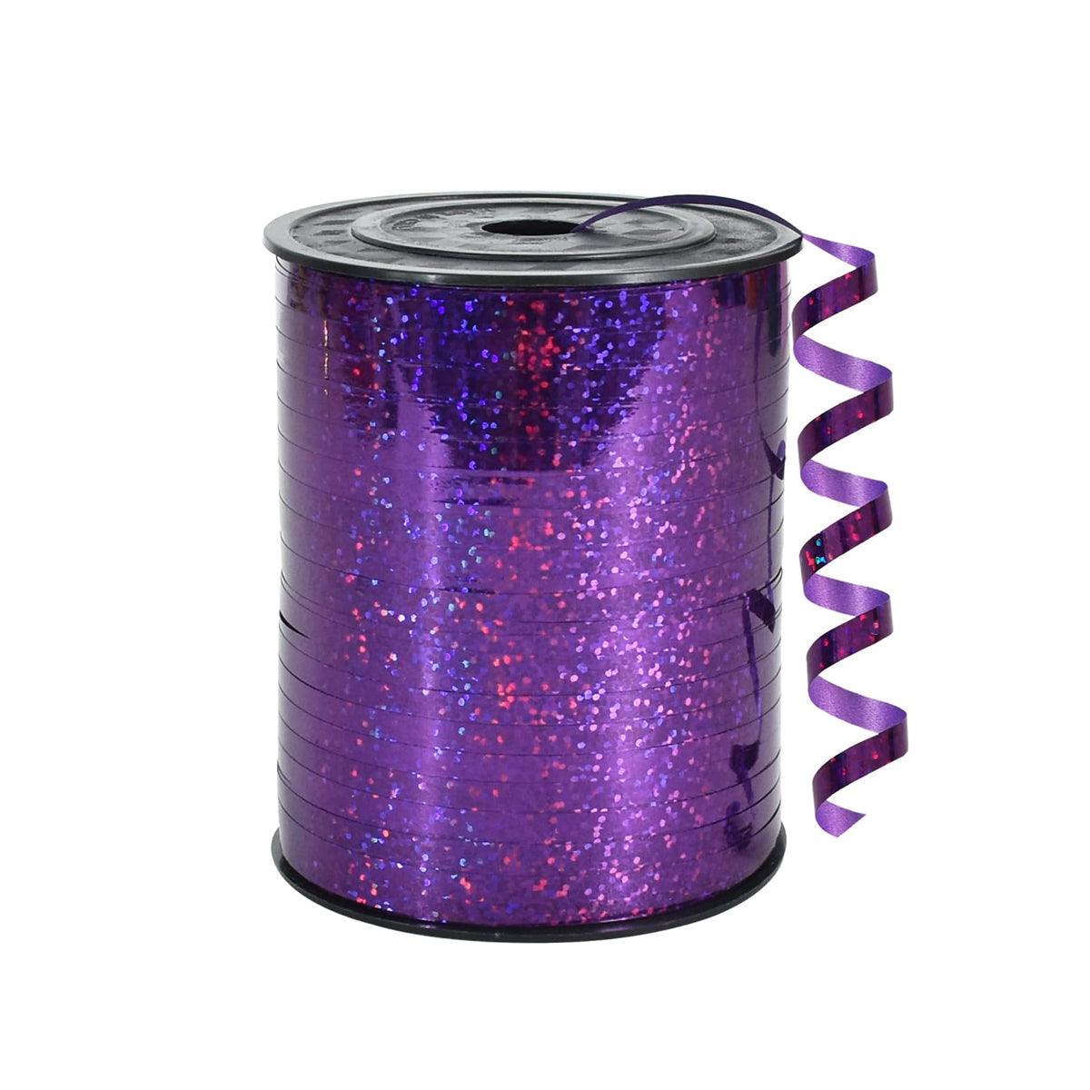 5mm Balloon Ribbon Curling Party String Gift Wrap Decoration Birthday Wedding - Laser-Purple