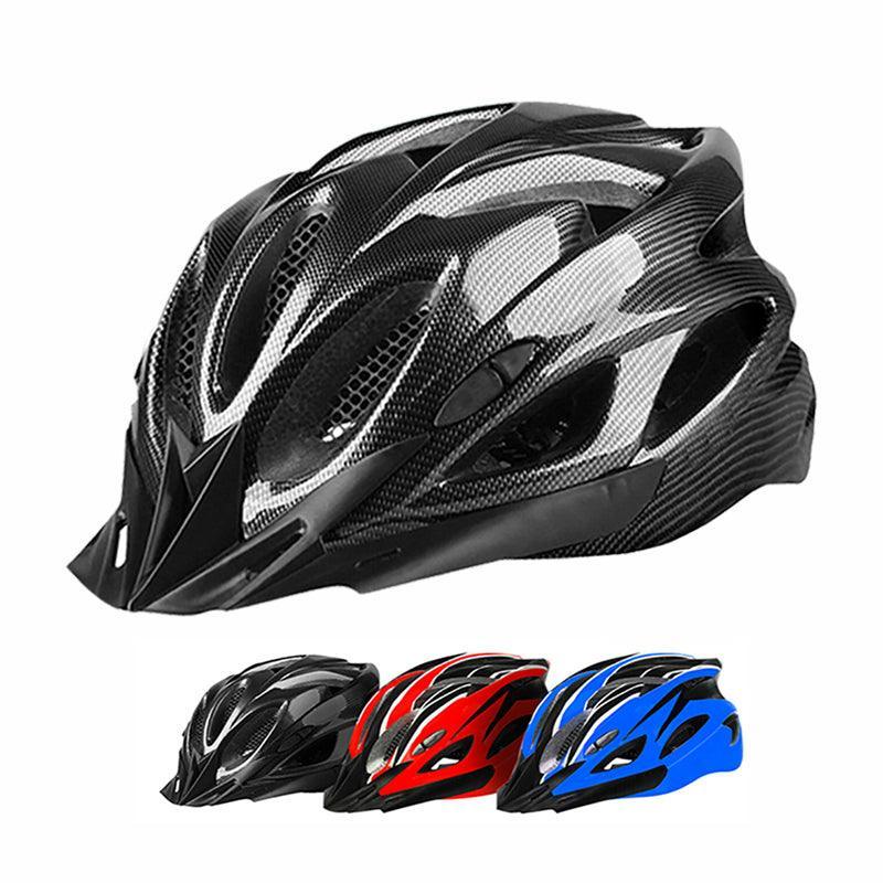 Lightweight Bicycle Helmet Adjustable Cycling Gear for Road or Mountain Bike Riding - Black