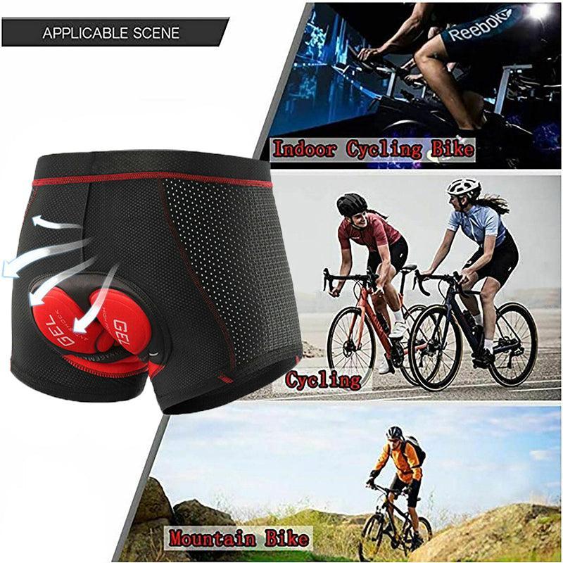 Crocox Men'S Cycling Shorts 3D Padded Riding Underwear Quick-Dry Bicycle Pants - XL