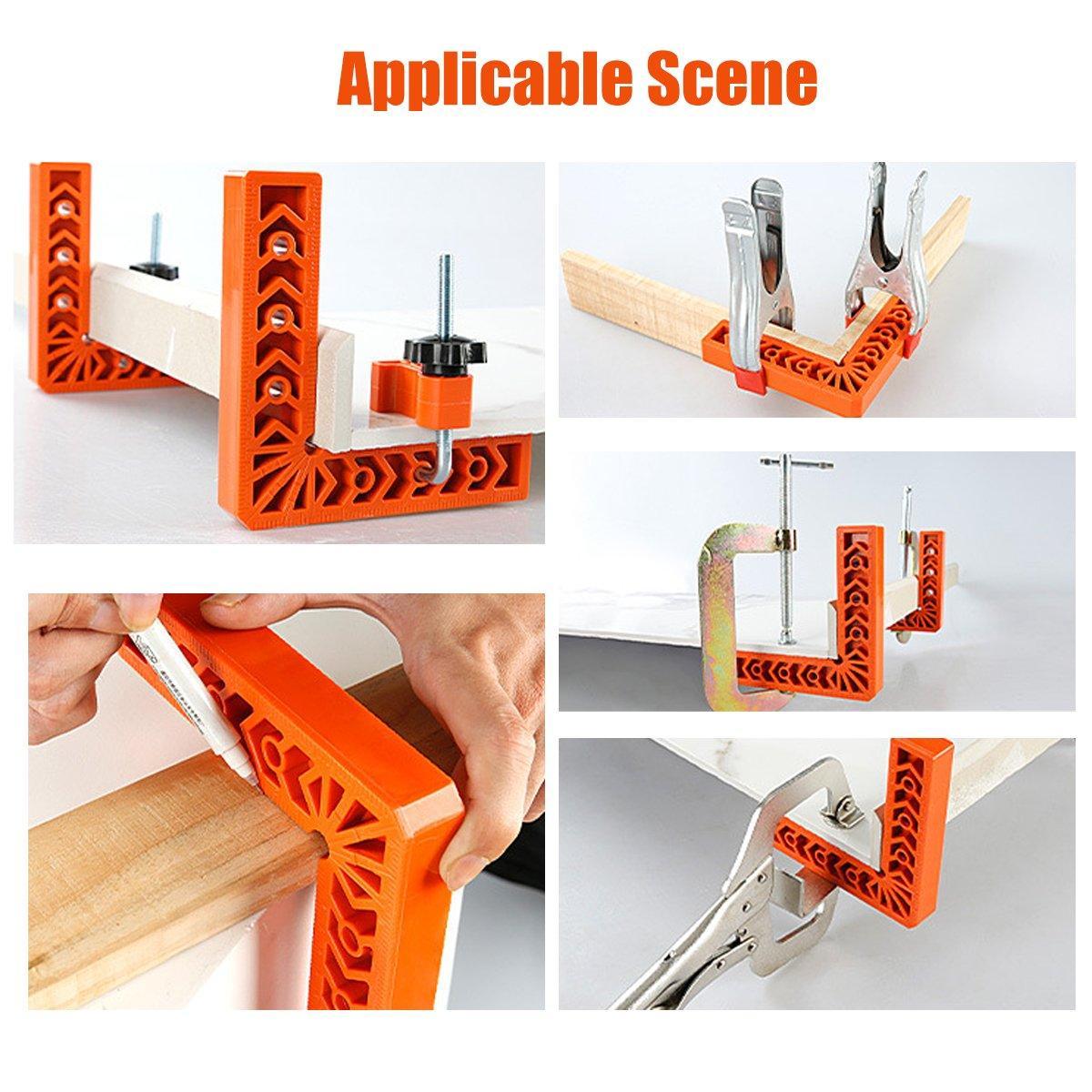 6pcs Right Angle Positioning Clamps for Woodworking Corner Clamp Tool Set
