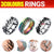 Spinner Rings Mens Womens Fidget Rotating Ring Silver Stainless Steel Size 10 - Silver