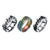 Spinner Rings Mens Womens Fidget Rotating Ring Silver Stainless Steel Size 10 - Silver