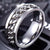 Spinner Rings Mens Womens Fidget Rotating Ring Silver Stainless Steel Size 10 - Silver