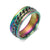 Spinner Rings Mens Womens Fidget Rotating Ring Silver Stainless Steel Size 10 - Silver